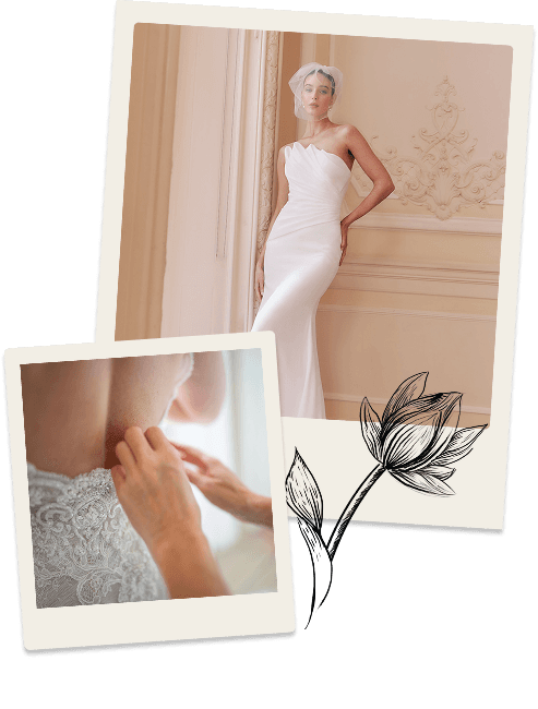 Bridal dress selection at TDR Bridal