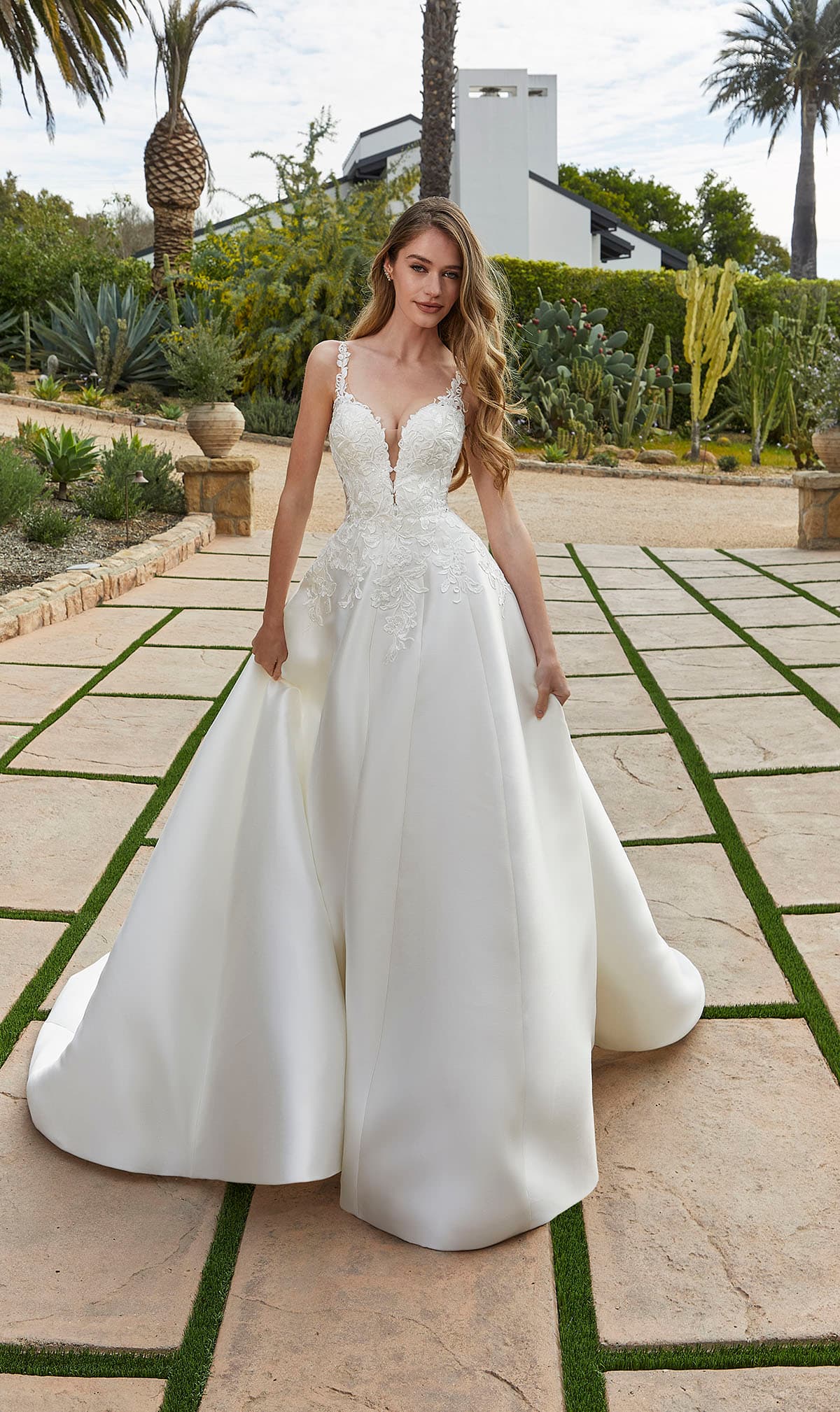 Moira 4133 - Morilee wedding dress by Morilee Elegant silky Larissa satin ball gown has romantic frosted l... view 1
