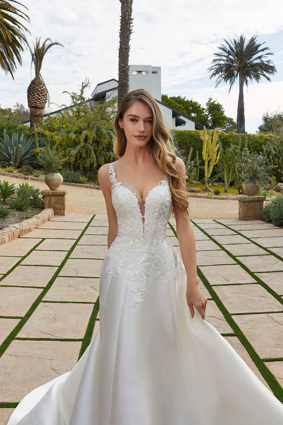 Moira 4133 - Morilee wedding dress by Morilee Elegant silky Larissa satin ball gown has romantic frosted l... view 2