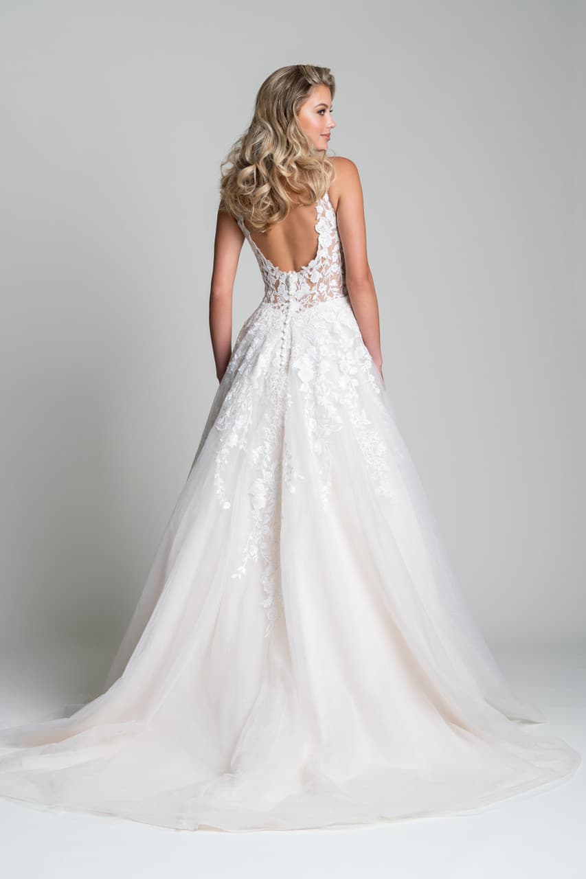 3265 - Allure Romance wedding dress by Allure Romance This tulle ballgown features a garden of blooms along the bo... view 2