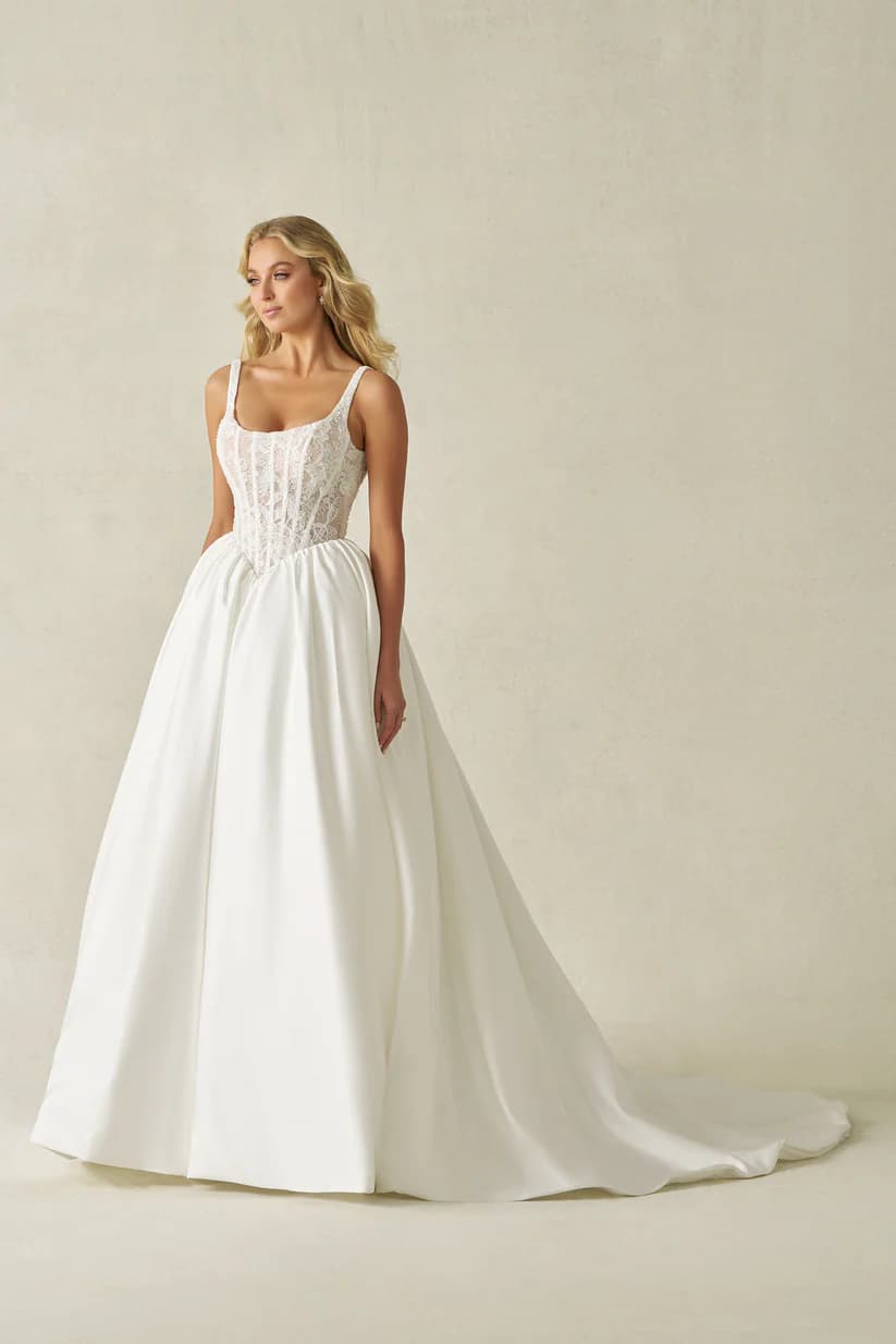 A1406 - Allure Bridal wedding dress by Allure Bridal Beaded and sequin lace appliques shimmer across the structur... view 1