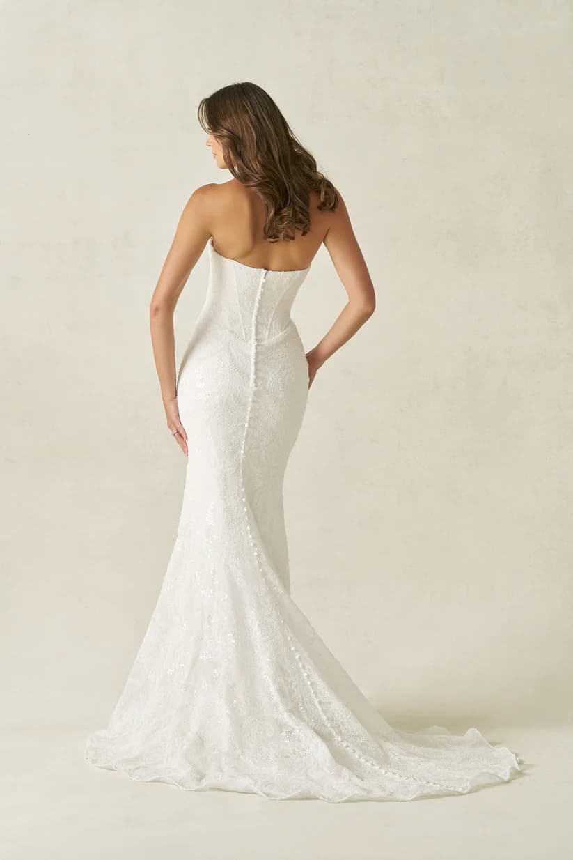 A1420 - Allure Bridal wedding dress by Allure Bridal This sleek sheath gown showcases the beauty of corded lace w... view 2