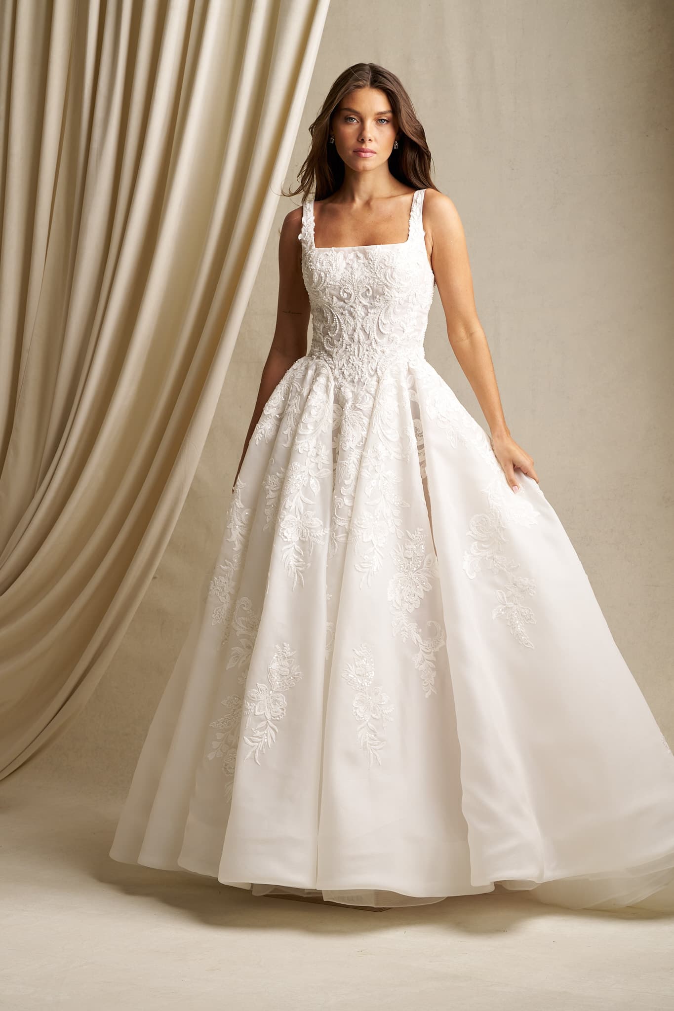 C806 - Allure Couture wedding dress by Allure Couture Architectural in design and opulent in detail, this square-n... view 3