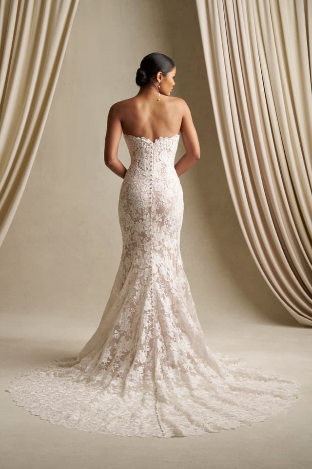 C808 - Allure Couture wedding dress by Allure Couture Refined and romantic, this strapless sheath gown is crafted... view 2