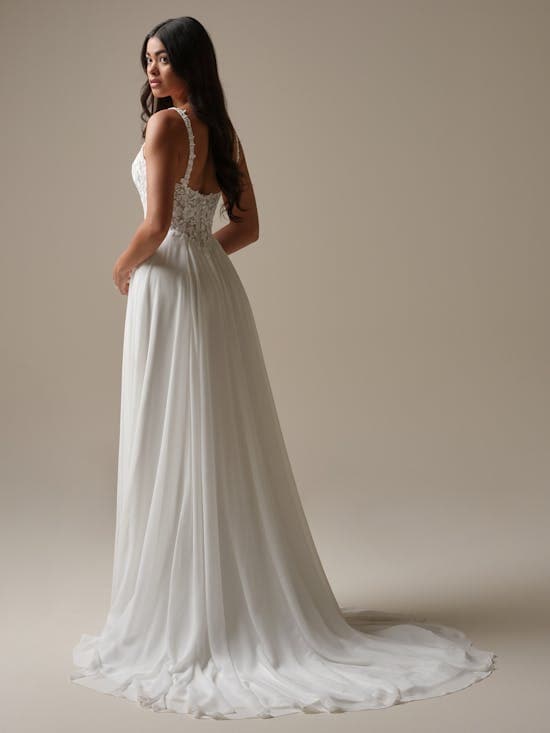 Cory - Rebecca Ingram wedding dress by Rebecca Ingram Sheer organza lined unembellished lace bodice with a soft ba... view 2