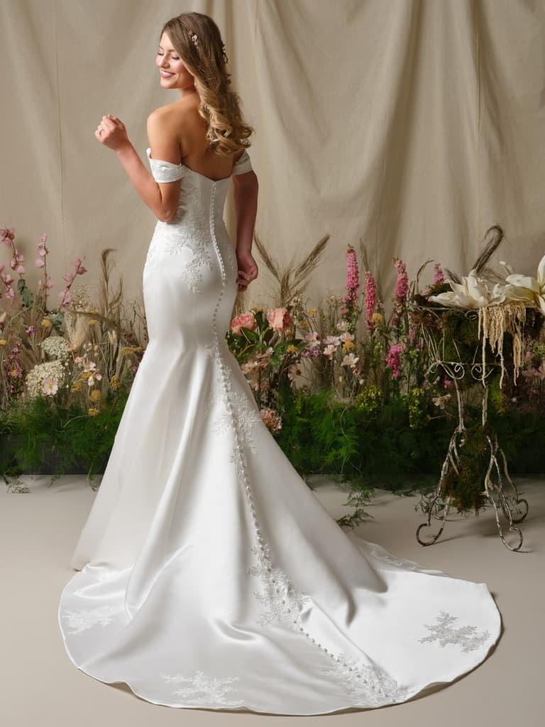 Miley - Rebecca Ingram wedding dress by Rebecca Ingram This romantic fit-and-flare wedding dress shimmers with sequ... view 2