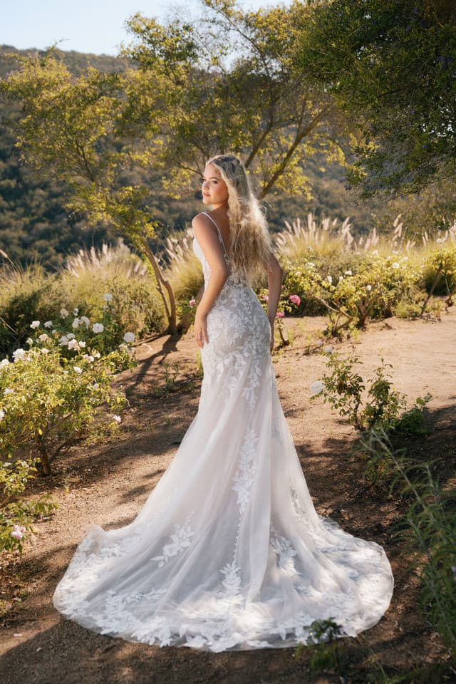 R3904NC - Allure Romance wedding dress by Allure Romance - Softly luminous, this sheath gown is adorned with beaded and