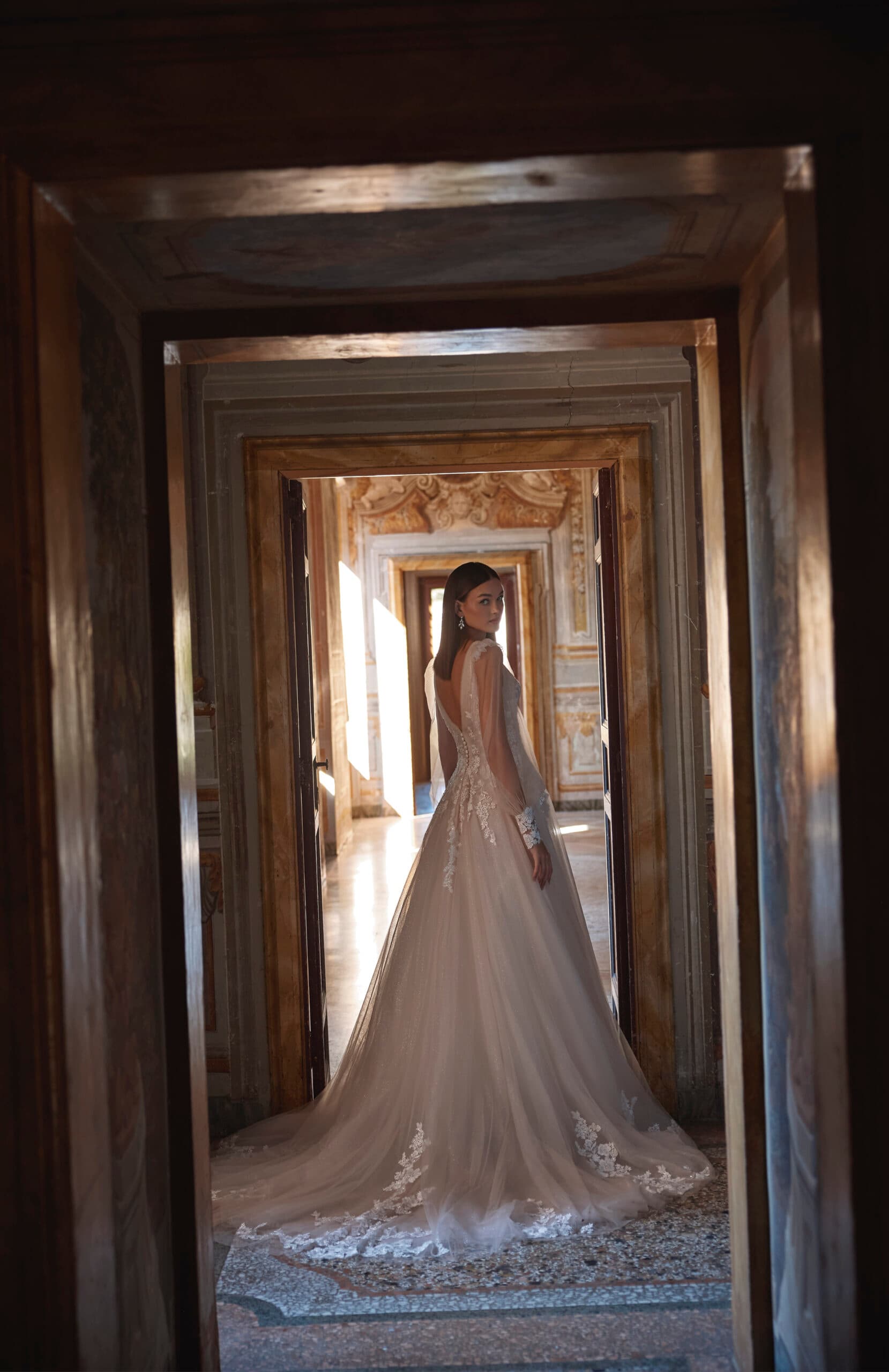 Athena 63229 - Veni Infantino wedding dress by Veni Infantino - A whimsical A-line wedding dress featuring a deep V-neckline