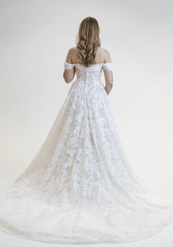 C822 - Allure Couture wedding dress by Allure Couture An elegant off-the-shoulder bridal gown featuring a structur... view 2