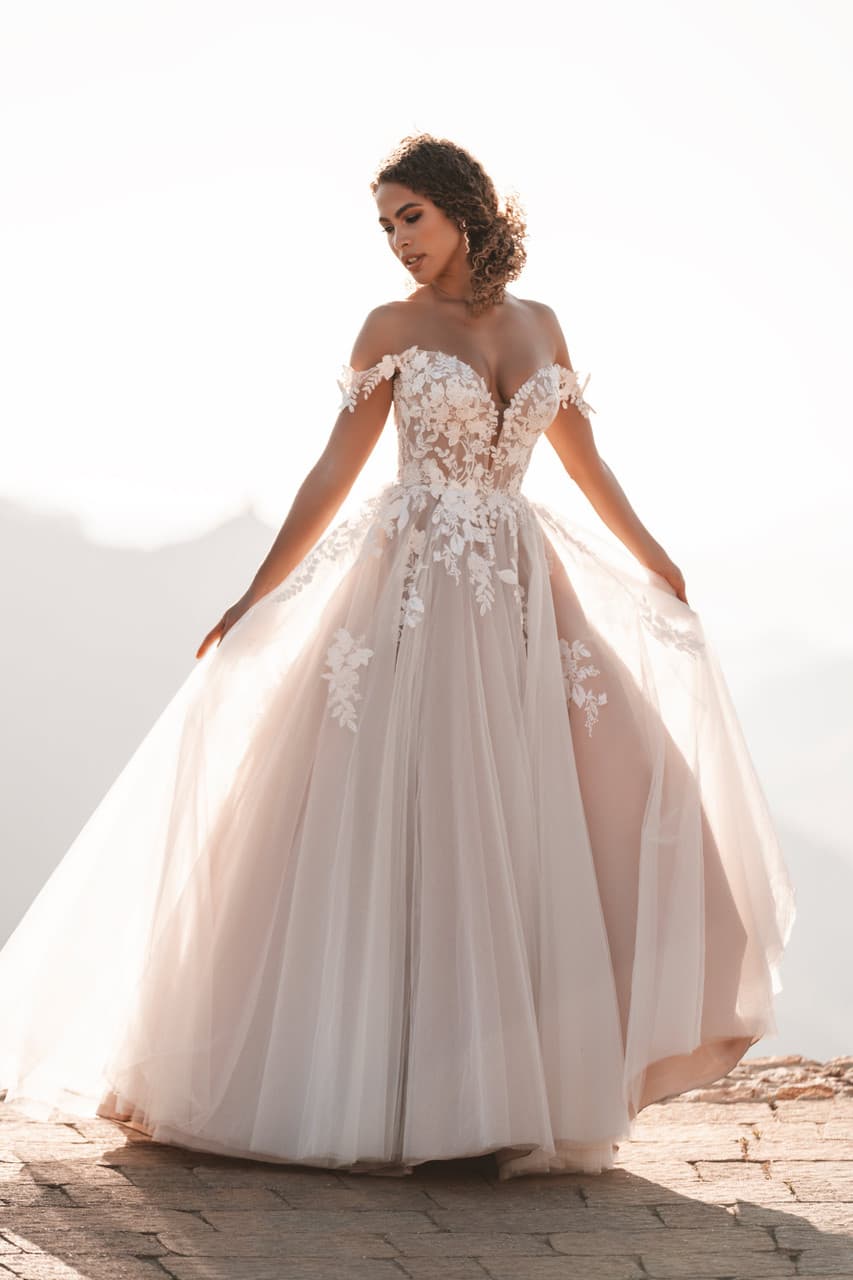 A1219 - Allure Bridal wedding dress by Allure Bridals Defy minimalism in this jaw-dropping sparkling tulle bridal... view 1