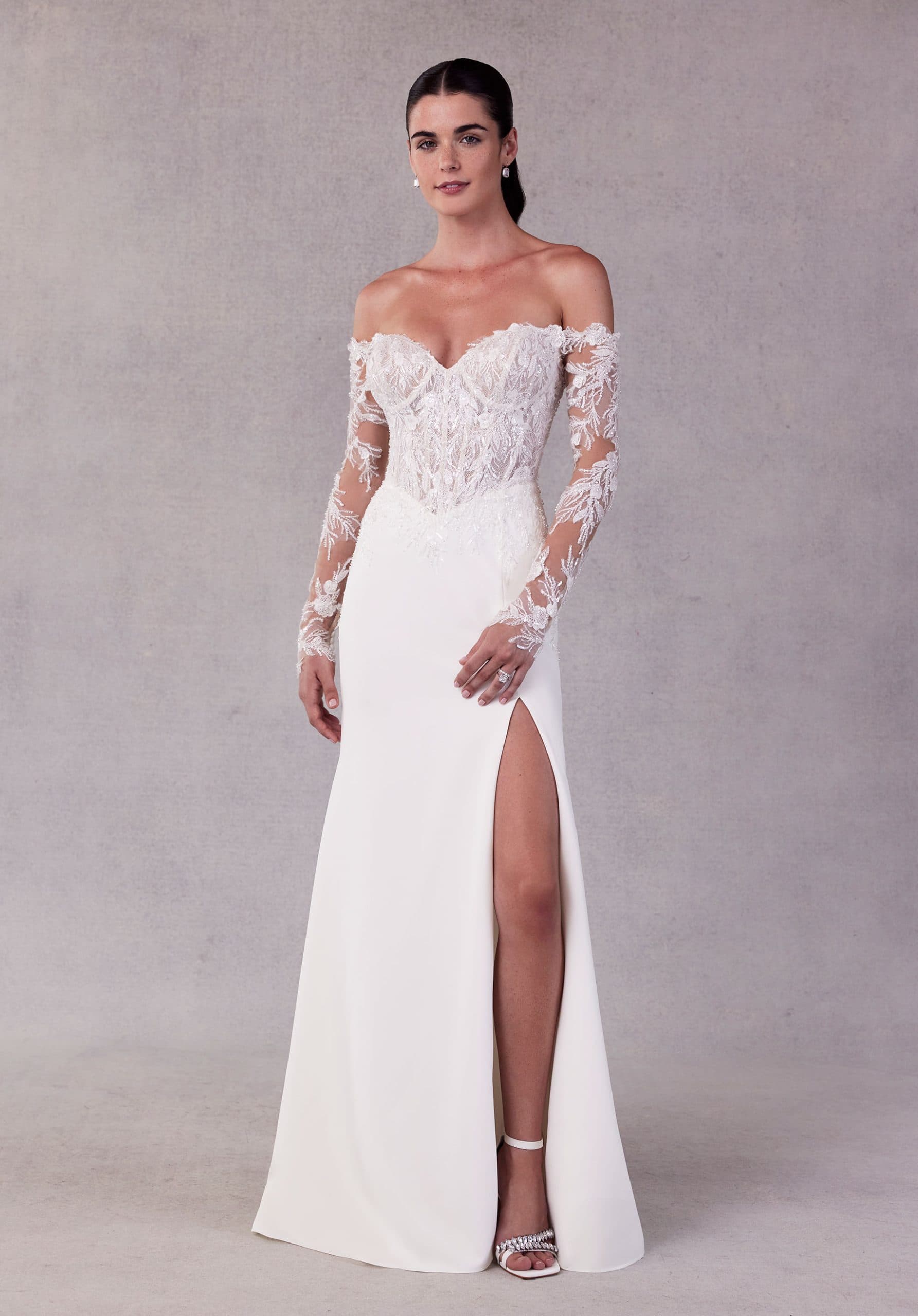 Soraya 2702 - Morilee wedding dress by Morilee Sultry wedding dress featuring a Chantilly lace bodice with... view 1