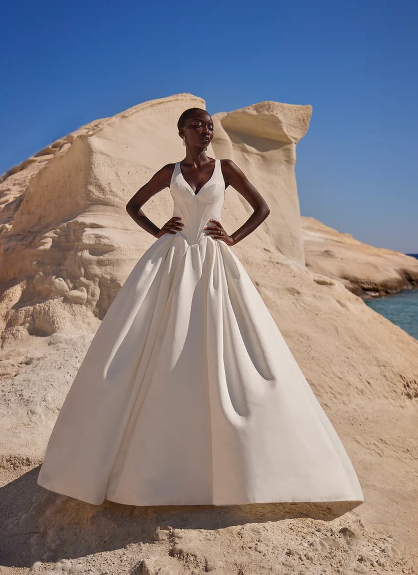 MJ1202 Dotty - Madison James wedding dress by Madison James - The Dotty gown is a showstopping matte satin ballgown with a