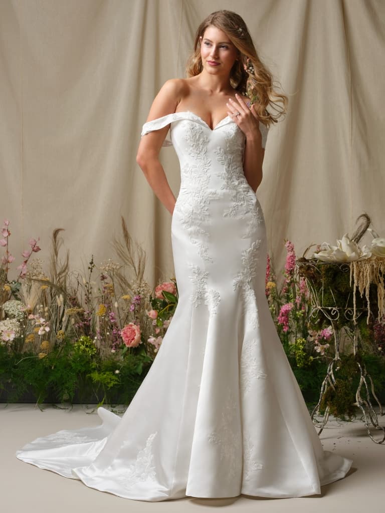 Miley - Rebecca Ingram wedding dress by Rebecca Ingram This romantic fit-and-flare wedding dress shimmers with sequ... view 1