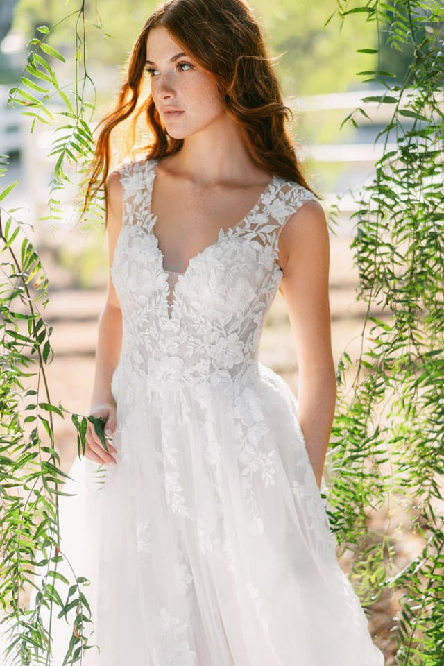 R3903 - Allure Romance wedding dress by Allure Romance Soft and graceful, this A-line gown features matte lace appl... view 1