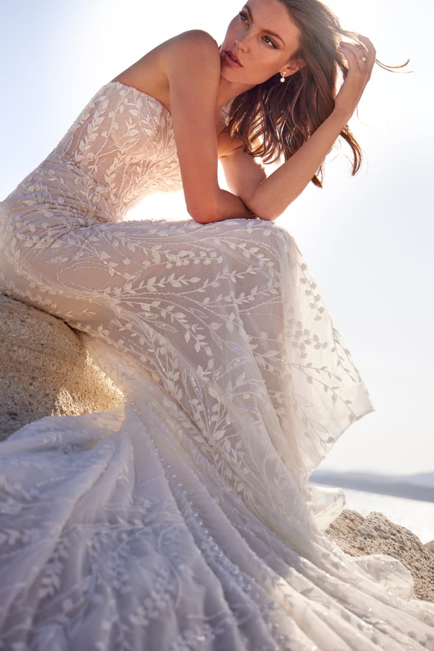 MJ1201 Dakotah - Madison James wedding dress by Madison James - The Dakotah gown captivates with its effortless shimmer and