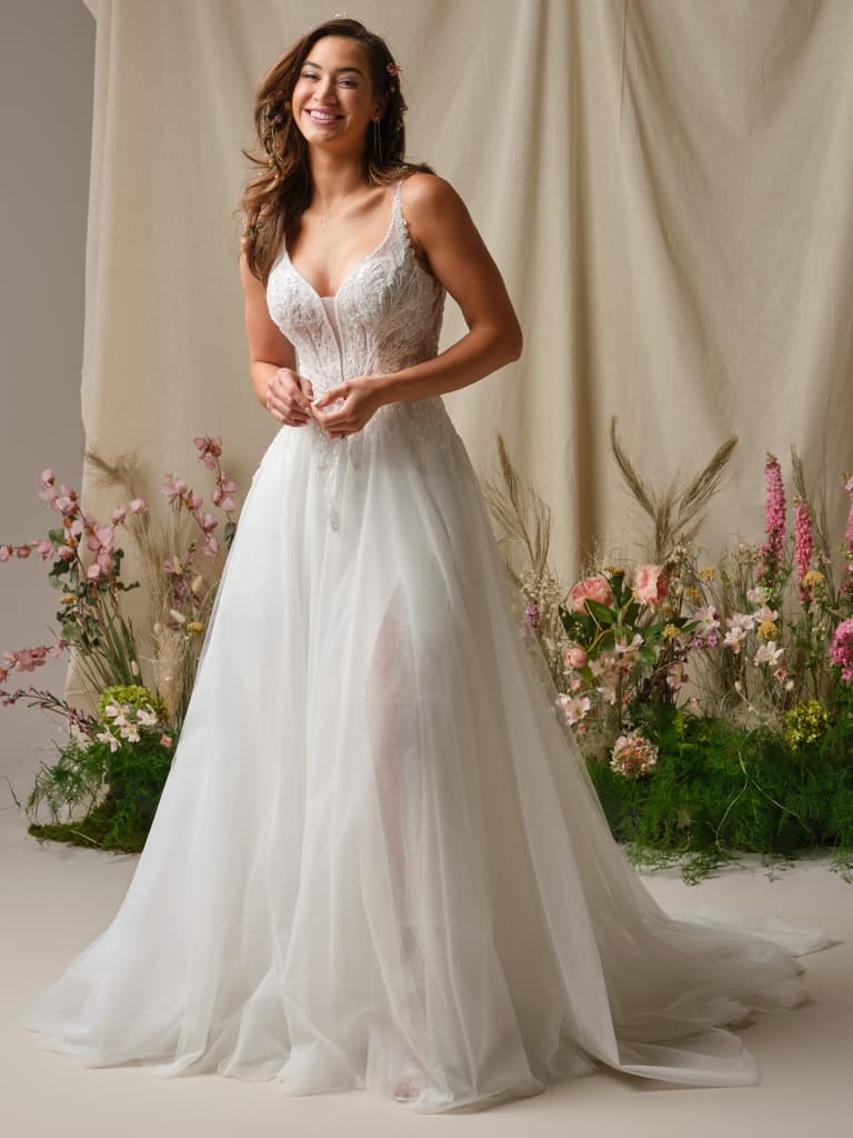 Valerie - Rebecca Ingram wedding dress by Rebecca Ingram - A little shimmer, a little swoon, this gown stuns with a sof