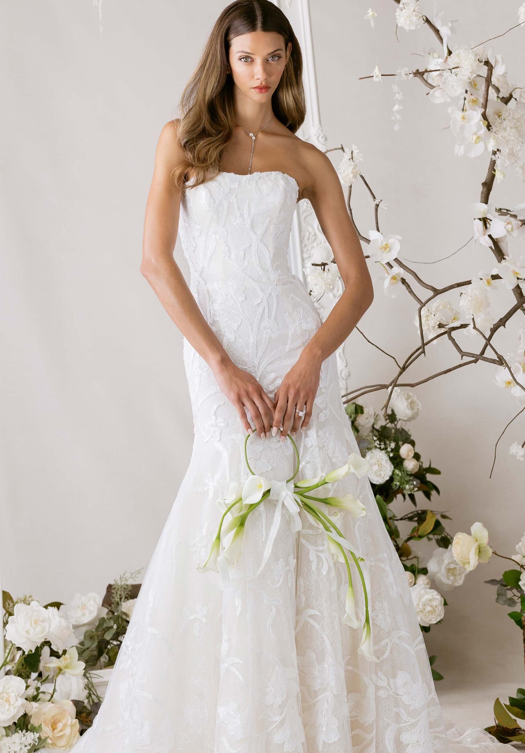 Menages - Morilee wedding dress by Morilee Fit and flare wedding dress has a strapless, soft sweetheart... view 1