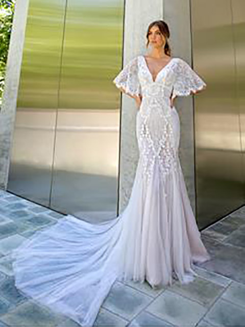 Boho wedding gown style