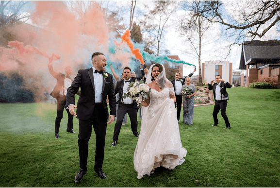 dancing and those smoke bombs