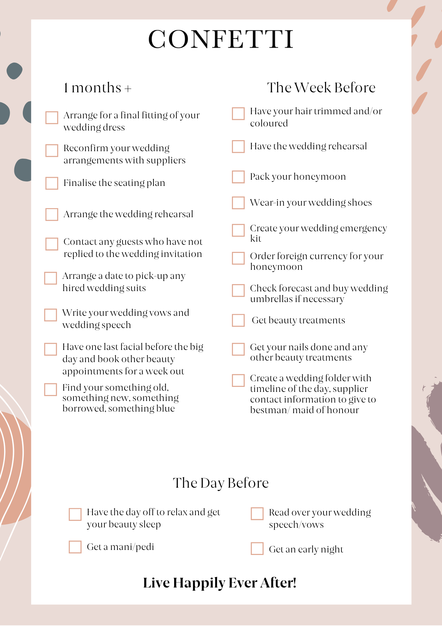 wedding planning checklist