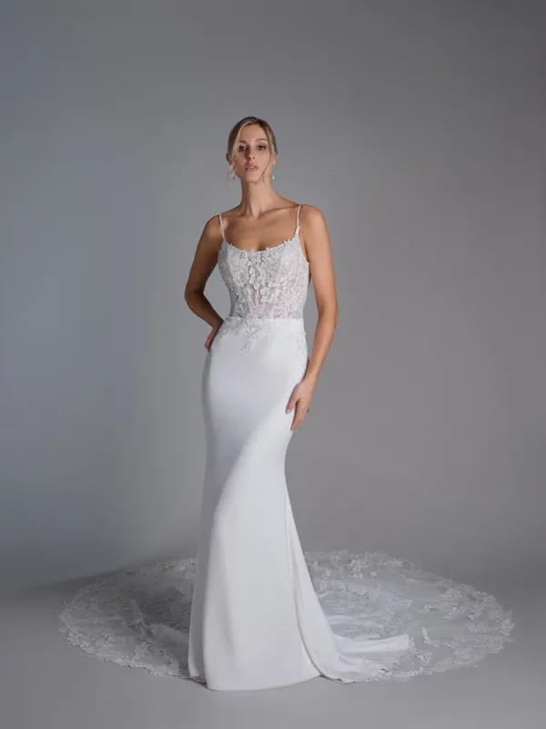 OPAL D1011 DRESS ONLY (SLEEVES SOLD SEPARATELY) Justin Alexander Diamond