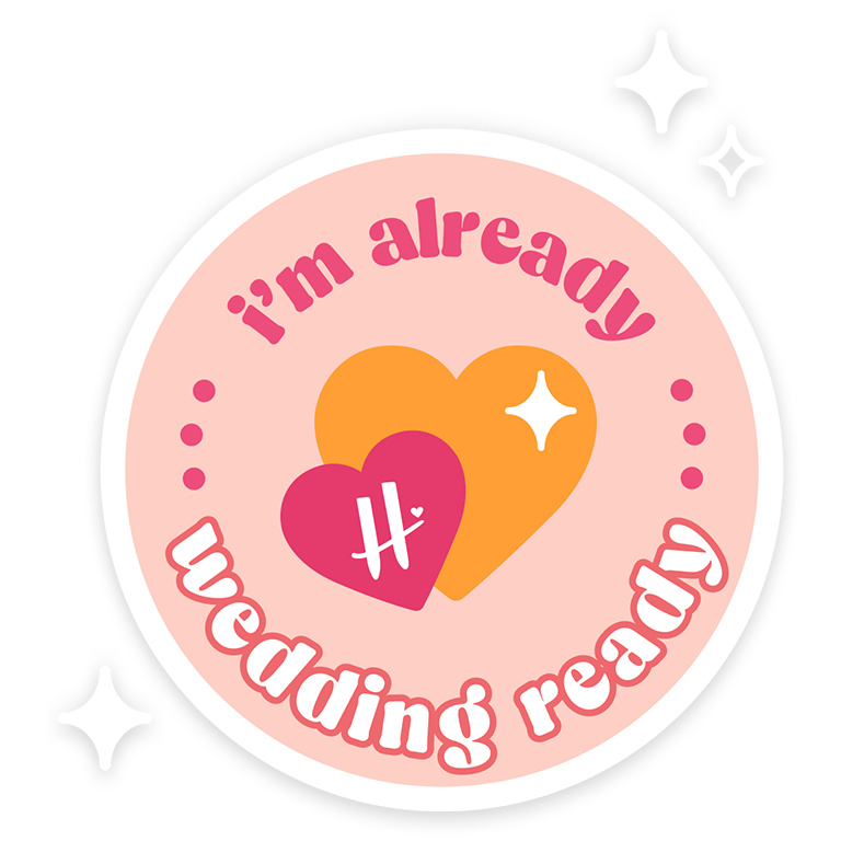 I'm Already Wedding Ready Badge (with sparkles)