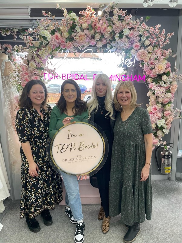 Carly with her Aunty Penny and Bridesmaids